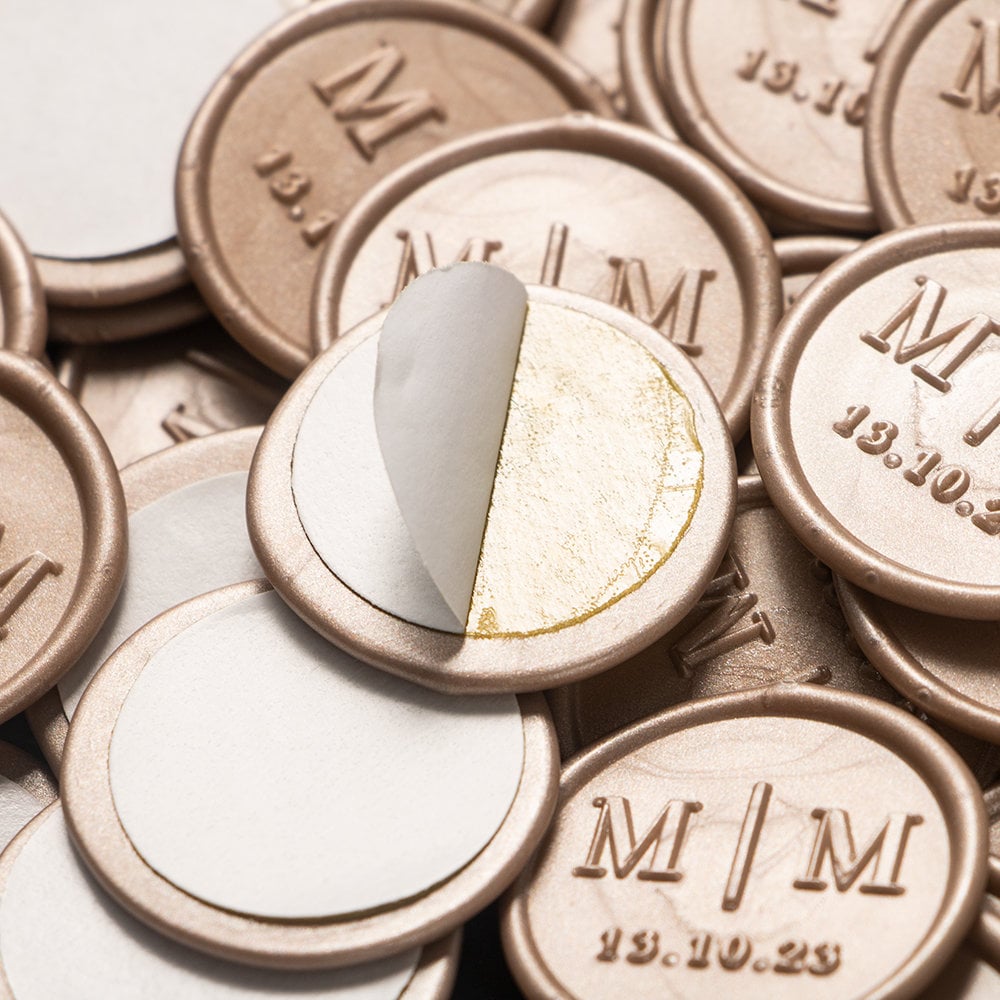 Custom Self-Adhesive Wax Seals, Wax Seal Stickers, Wedding Wax Seal Stickers, Monogram Self-Adhesive Wax Seal Stickers, Custom Wax Seals