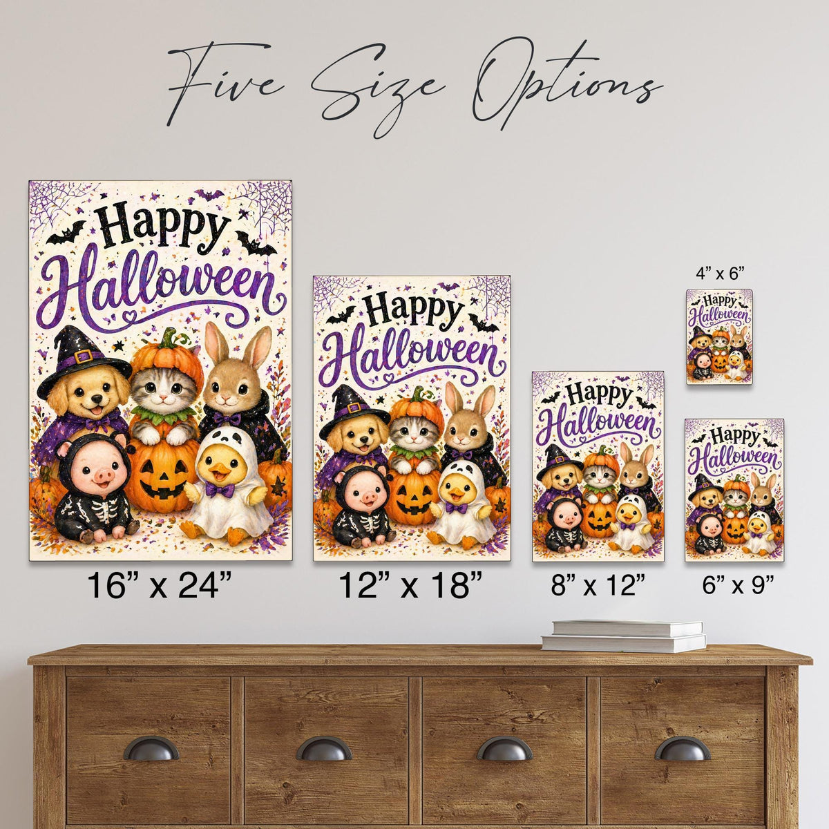 Animal Costume Sign, Cute Halloween Sign, Kids Halloween Decor, Halloween Metal Sign, Spooky Cute Decor, Whimsical Halloween Art