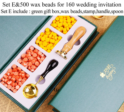 Custom wax seal stamp kit with gift box , Personalized initial wax seal stamp , Wedding wax seal kit , Wax seal stamp custom , Wax stamp kit