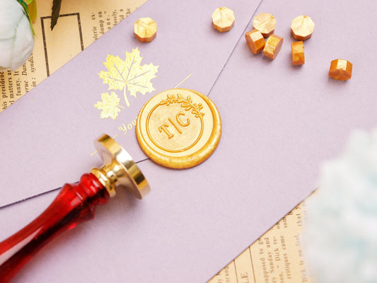 Wax seal stamp custom, Initial wax seal stamp kit for gift, Custom logo wax seal stamp kit, Wedding wax stamp kit, Custom wax seal kit