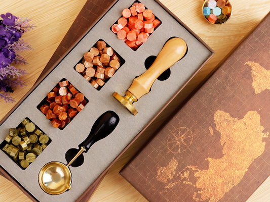 Custom wax seal stamp kit for wedding / gift , Custom wax stamp kit with stove , Personalize wax seal stamp , Wedding wax seal stamp kit