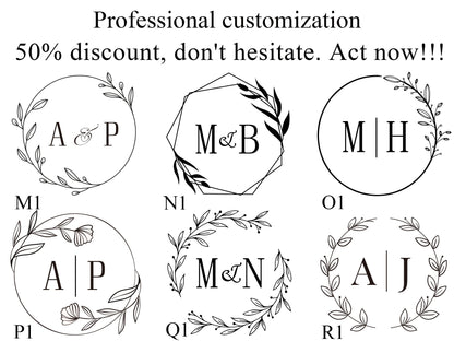 Custom logo wax seal stamp kit for wedding , Personalized initial wax seal stamp kit , Wedding wax seal stamp custom , Wax stamp custom