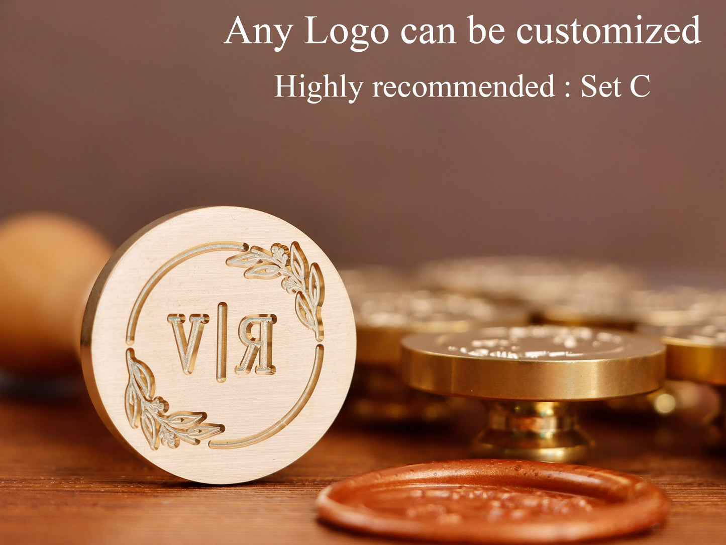 Personalized wax seal stamp for wedding invitation , Monogram wax seal stamp kit , Custom wedding wax seal stamp kit , Wax stamp custom