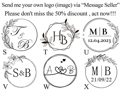 Personalized wax seal stamp for wedding invitation , Monogram wax seal stamp kit , Custom wedding wax seal stamp kit , Wax stamp custom