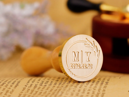 Wax stamp custom for wedding gift , Custom initial wax seal stamp kit for gift , Wedding wax seal stamp custom , Monogram wax seal stamp
