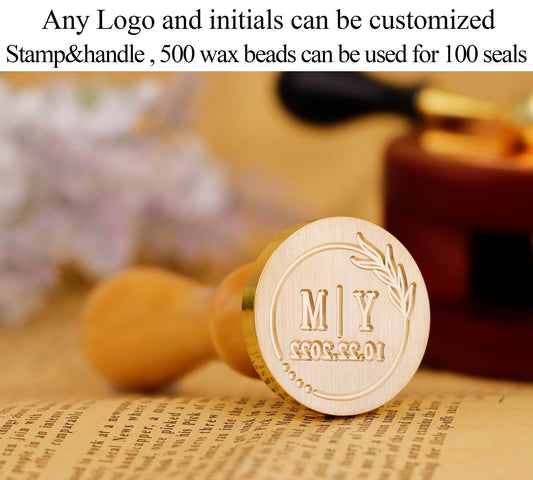 Wax seal stamp custom for wedding , Custom wax stamp seal , Wax seal stamp kit for wedding , Wax sealing stamp , Custom wax seal kit