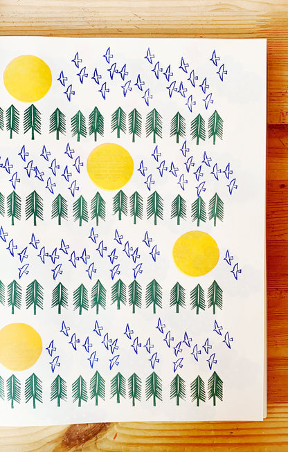 Eucalyptus Rubber Stamp Set | Hand Carved Stamps | Australian Botanical Design