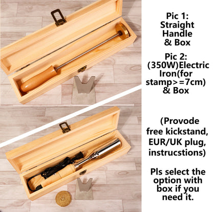 Electric Heater for branding Iron wood, Custom branding iron for wood, Wood burning stamp, Custom Leather Stamp Gift for dad