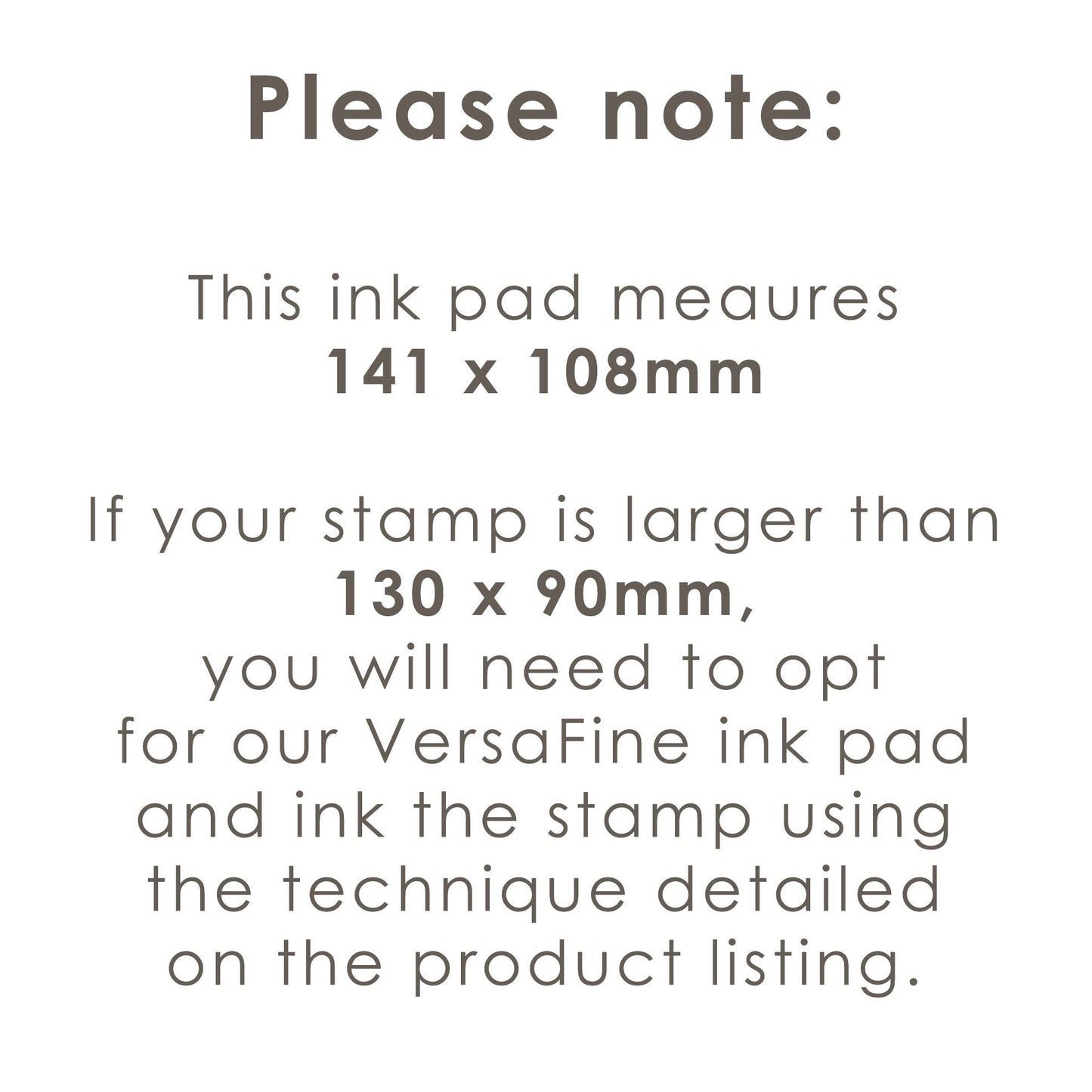 XL Grey Ink Pad: Large Rubber Stamping Inkpad (141 x 108mm)