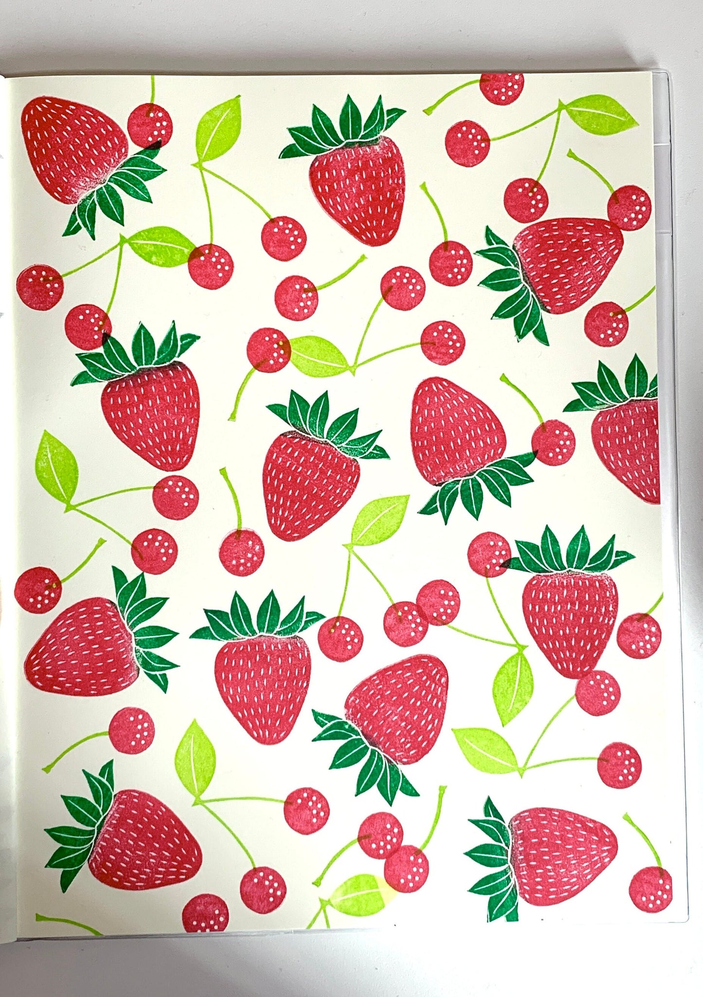 Cherry Rubber Stamp Set | Hand Carved Stamps | Fruit Design