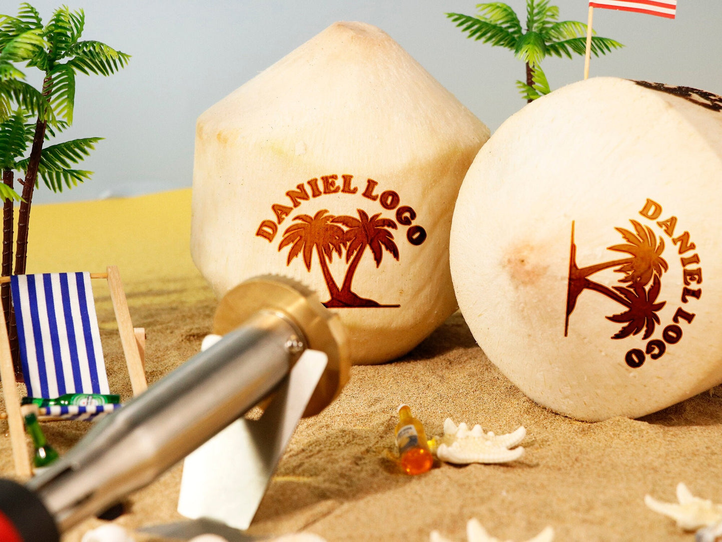 Electric Branding Iron for Coconut - Coconut Branding Stamp -Personalized Stamps for Coconut -  Wood Brand On Coconut - Custom Branding Iron