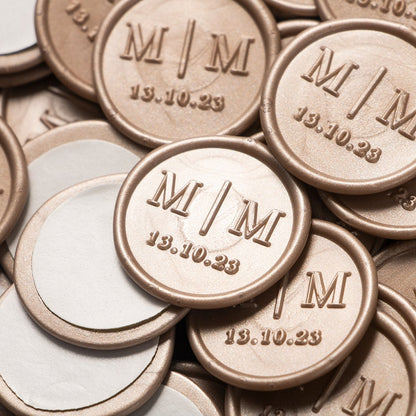 Custom Self-Adhesive Wax Seals, Wax Seal Stickers, Wedding Wax Seal Stickers, Monogram Self-Adhesive Wax Seal Stickers, Custom Wax Seals