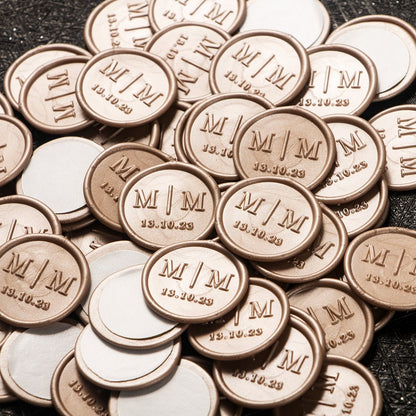 Custom Self-Adhesive Wax Seals, Wax Seal Stickers, Wedding Wax Seal Stickers, Monogram Self-Adhesive Wax Seal Stickers, Custom Wax Seals