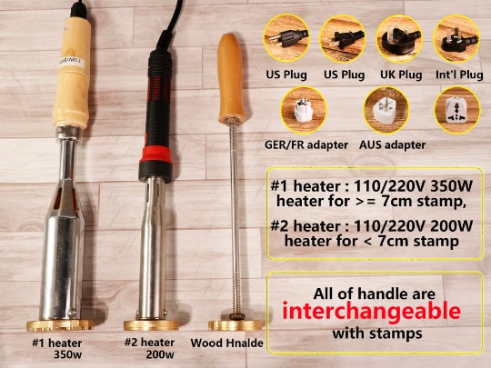 Electric Branding Iron for Wood - Custom Metal Stamp for Woodworking, DIY Projects & Crafts, Personalized Wood Burning Branding Tool