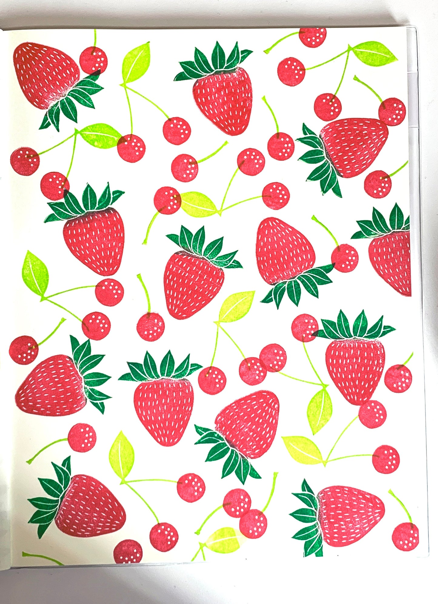 Blueberry Rubber Stamp Set | Hand Carved Stamps | Fruit Design