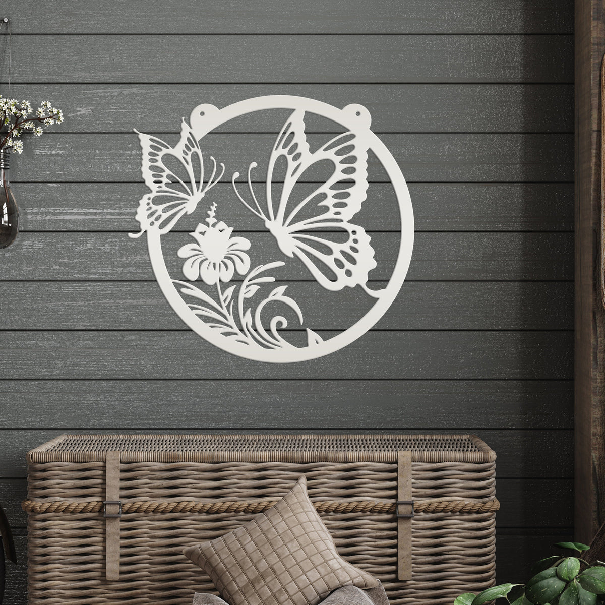 Butterfly Sign, Mother's Day Gift Idea, Gift for Grandma, Indoor Outdoor Nature Scene Art