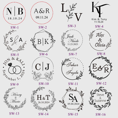Custom Wax Seals, Custom Self-Adhesive Wax Seals, Custom Wedding Wax Seal Stickers, Wedding Invitation Wax Seal Stickers, Pre-made Wax Seals
