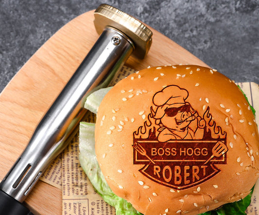 Branding Iron for Burgers Personalized , Custom Meat Branding Iron For Food.