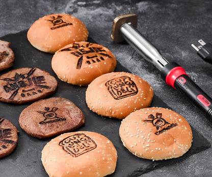 Branding Iron for Burgers Personalized , Custom Meat Branding Iron For Food.