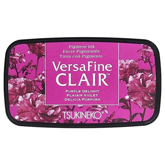 VersaFine Clair Purple Delight Ink Pad: Fast-Drying, Eco-Friendly Tsukineko for Fine Detail Stamping
