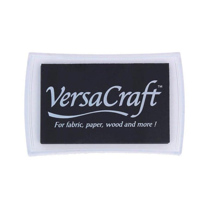 Black VersaCraft Ink Pad for Fabric, Wood, Paper & Card Stamping - Multipurpose Crafting Supply