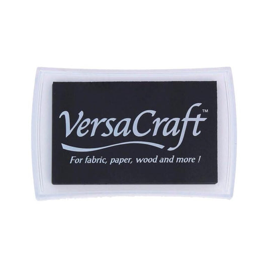 Black VersaCraft Ink Pad for Fabric, Wood, Paper & Card Stamping - Multipurpose Crafting Supply
