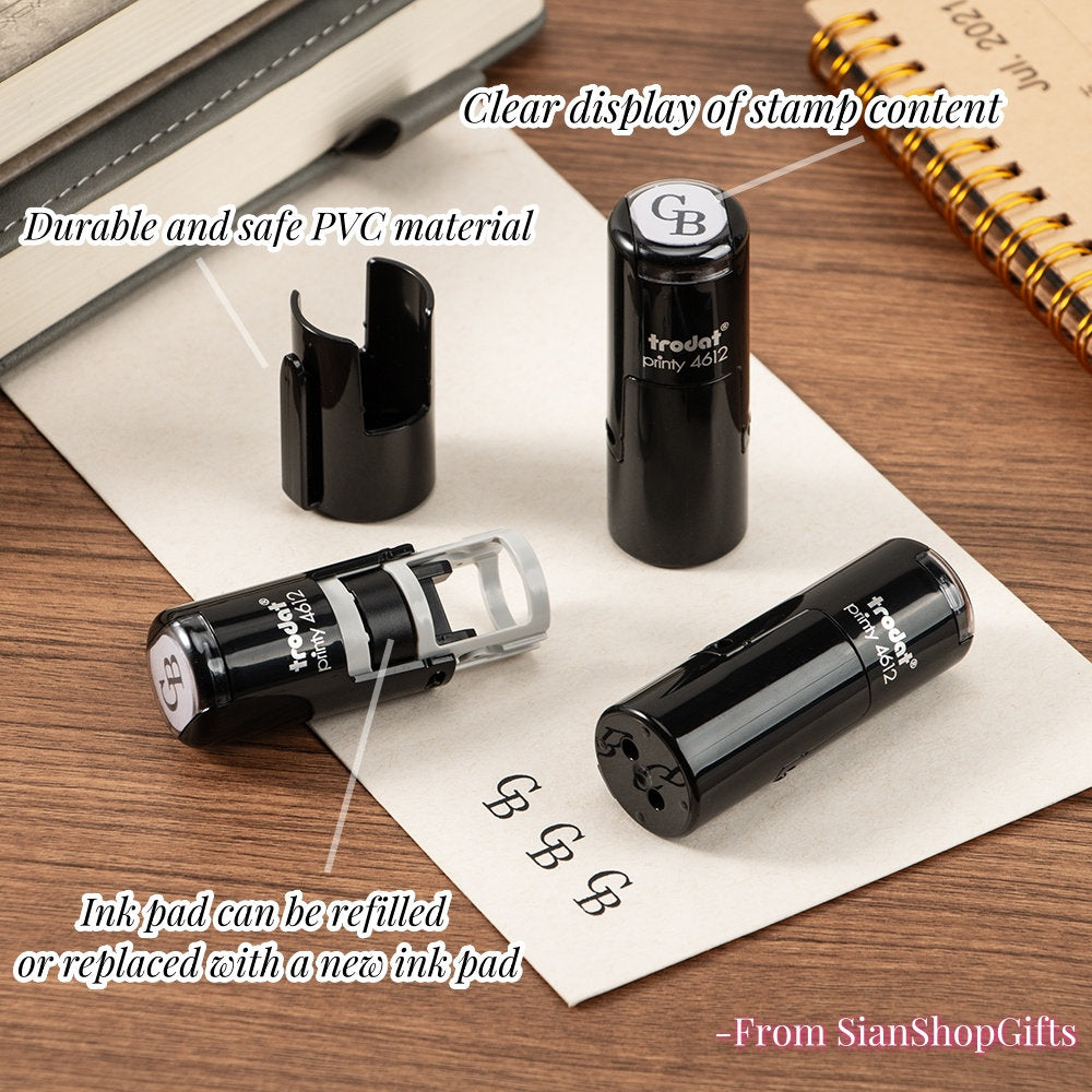 Loyalty Card Stamp, Custom Your Own Logo Stamp, Self Inking Small Round Stamp, 12 mm, Custom Loyalty Card Stamp, Mini Stamp, Loyalty Stamp