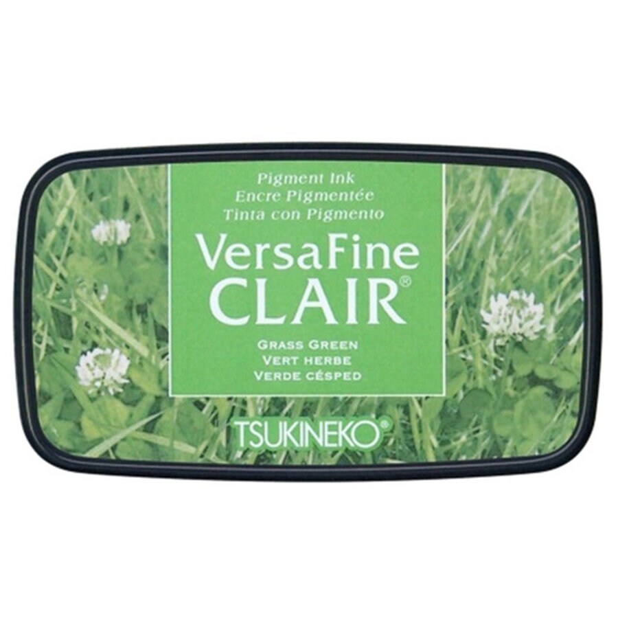 VersaFine Clair Grass Green Ink Pad: Fast-Drying, Eco-Friendly, Fine Detail Stamping by Tsukineko