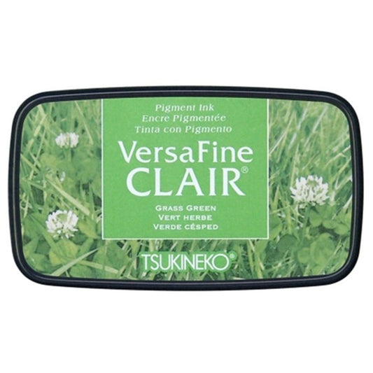 VersaFine Clair Grass Green Ink Pad: Fast-Drying, Eco-Friendly, Fine Detail Stamping by Tsukineko