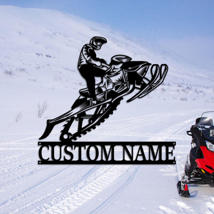 Custom Snowmobile Metal Wall Art LED Lights , Personalized Ski-Doo Name Sign Home Decoration, Snowmobile Sign, Birthday Gift Xmas Gifts