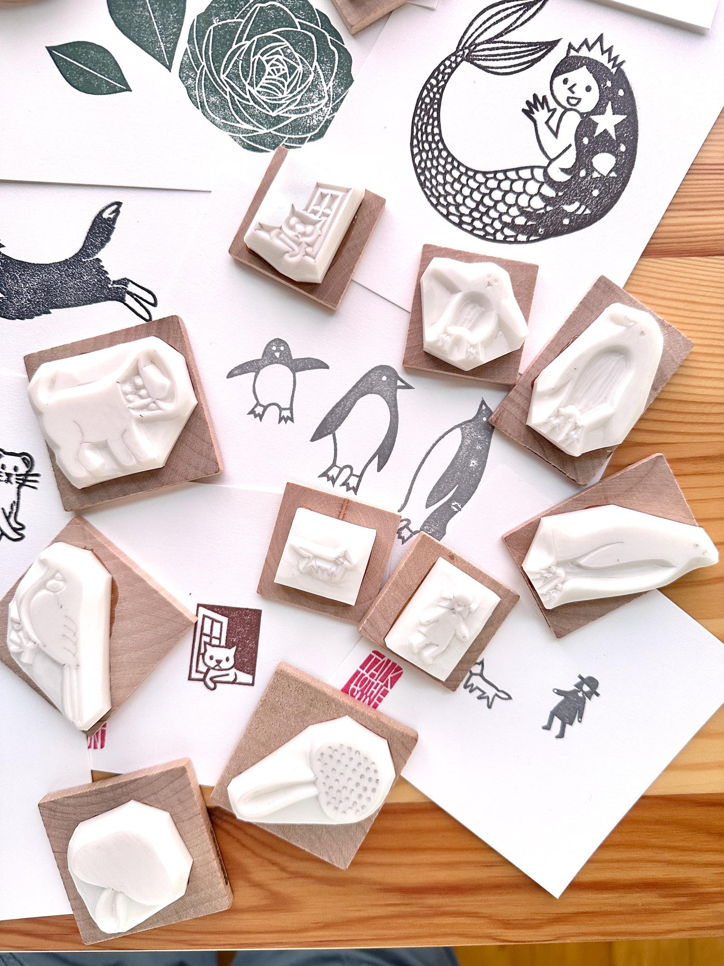 Ume Plum Blossom Rubber Stamp Set | Hand Carved Stamps | Spring Inspired Design