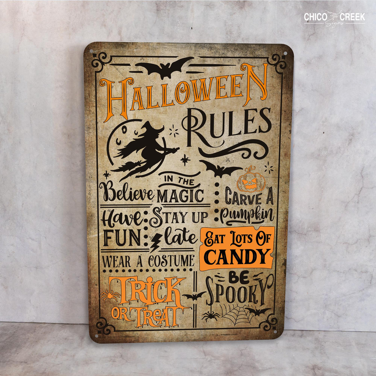 Halloween Rules Sign, Witchy Decor, Seasonal Decor, Halloween Signs, Halloween Decor, Spooky Season, Halloween Gifts, Halloween Home Decor