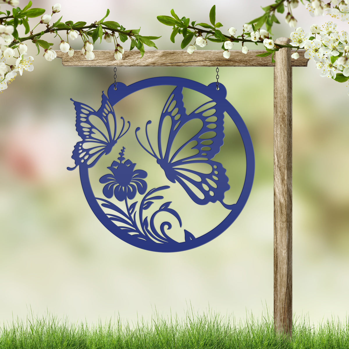 Butterfly Sign, Mother's Day Gift Idea, Gift for Grandma, Indoor Outdoor Nature Scene Art