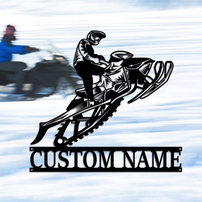 Custom Snowmobile Metal Wall Art LED Lights , Personalized Ski-Doo Name Sign Home Decoration, Snowmobile Sign, Birthday Gift Xmas Gifts