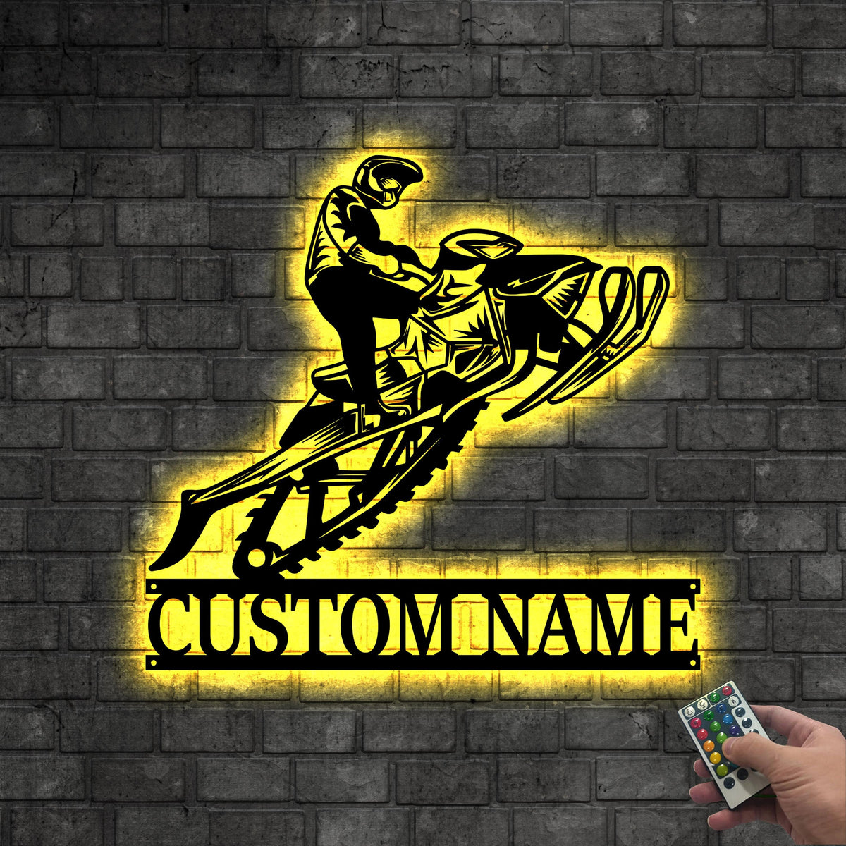 Custom Snowmobile Metal Wall Art LED Lights , Personalized Ski-Doo Name Sign Home Decoration, Snowmobile Sign, Birthday Gift Xmas Gifts