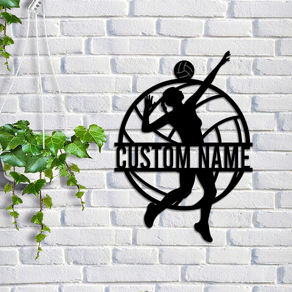 Personalized Volleyball Metal Wall Art LED Lights,Custom Volleyball Player Name Sign,Home Decor,Game Room Decor,Volleyball Sign Gift for her