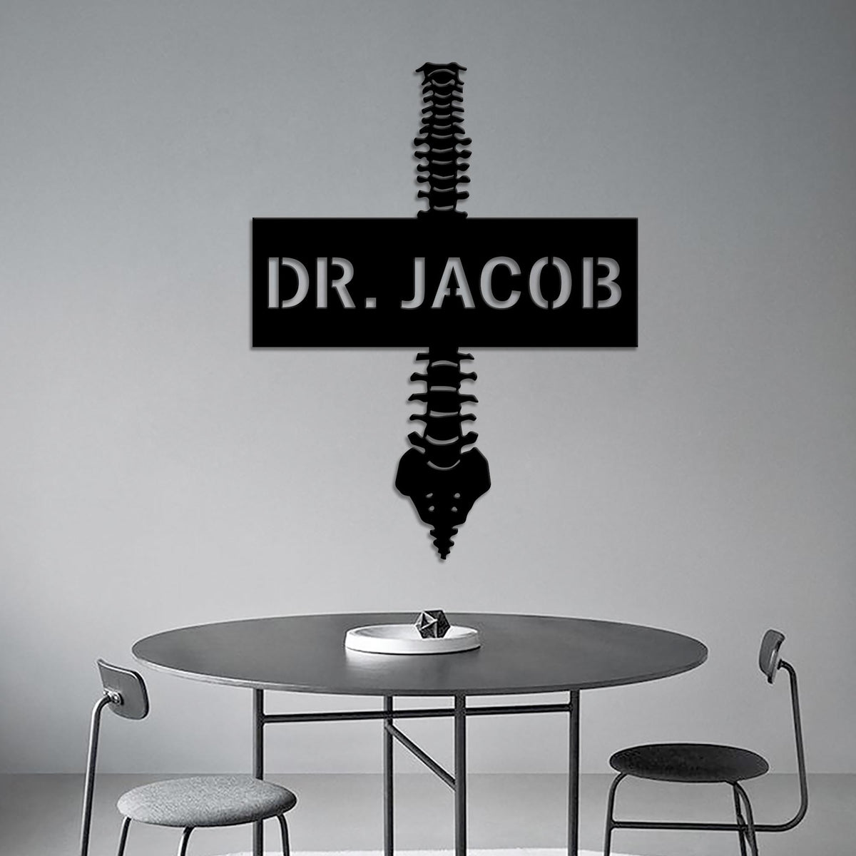 Personalized Chiropractor Metal Wall Art LED Light, Chiropractor Metal Sign, Room Decor Gift For Nurse Doctor, Chiropractic Gifts, Xmas Gift
