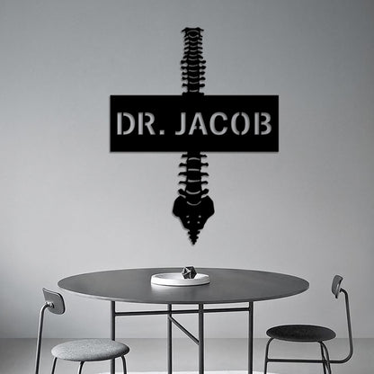 Personalized Chiropractor Metal Wall Art LED Light, Chiropractor Metal Sign, Room Decor Gift For Nurse Doctor, Chiropractic Gifts, Xmas Gift