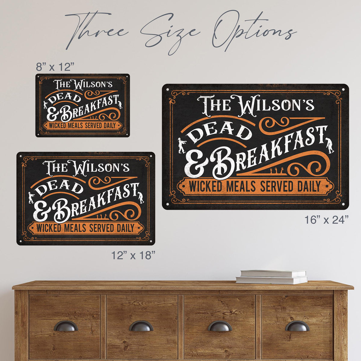 Custom Metal Sign, Dead and Breakfast, Halloween Signs, Halloween Decor, Spooky Season, Halloween Gifts, Halloween Home Decor, Eerie Decor