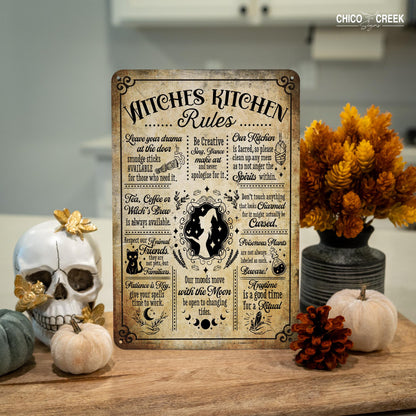 Witches Kitchen Metal Sign, Spell book, Witch Sign, Halloween Signs, Halloween Decor, Spooky Season, Halloween Gifts, Halloween Home Decor