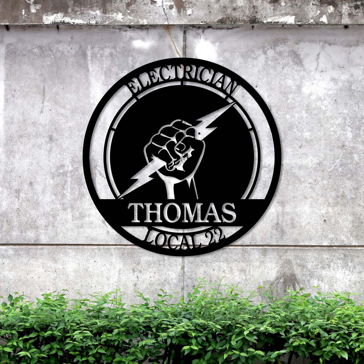 Personalized Lineman Metal Wall Art LED Lights Custom Electrical Engineer Name Sign Home Decor Electrician Worker Decoration Christmas Gift