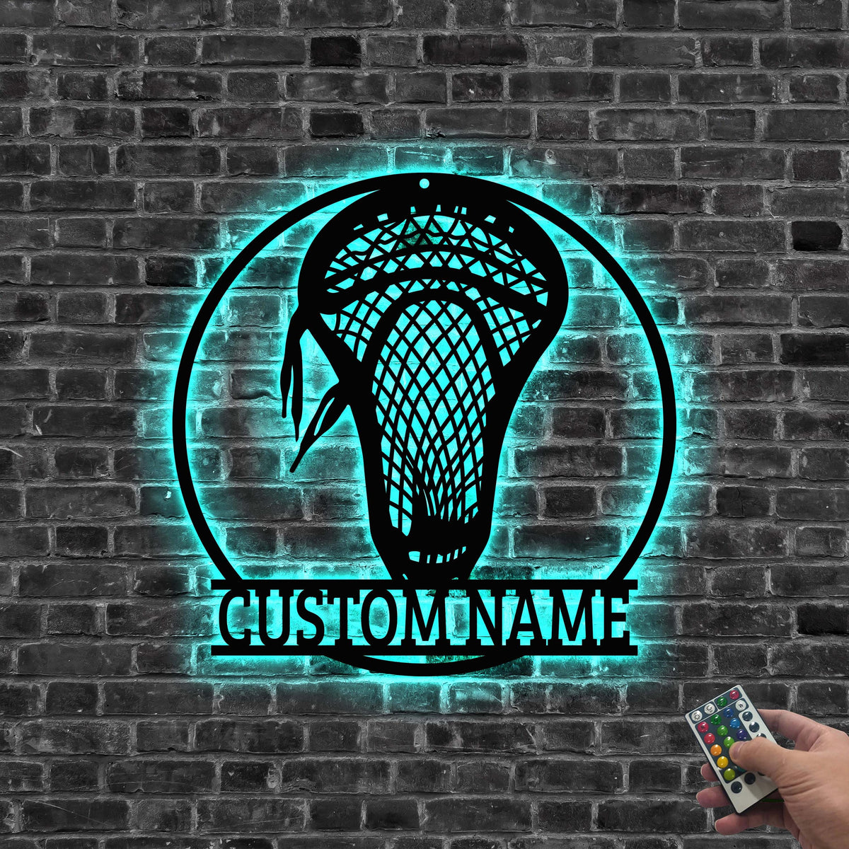 Custom Lacrosse Metal Sign LED Light,Lacrosse Metal Wall Art Personalized Lacrosse Player Name Sign,Lacrosse Home Decor Lacrosse Player Gift