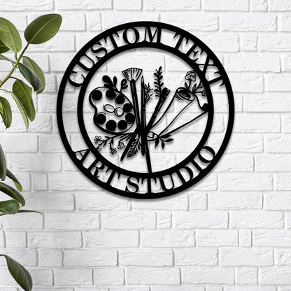 Personalized Art Studio Sign Led Light, Painting Metal Sign, Artists Name Sign, Art Teacher Gift, Artist Tools Metal Sign,Drawing Lover Gift