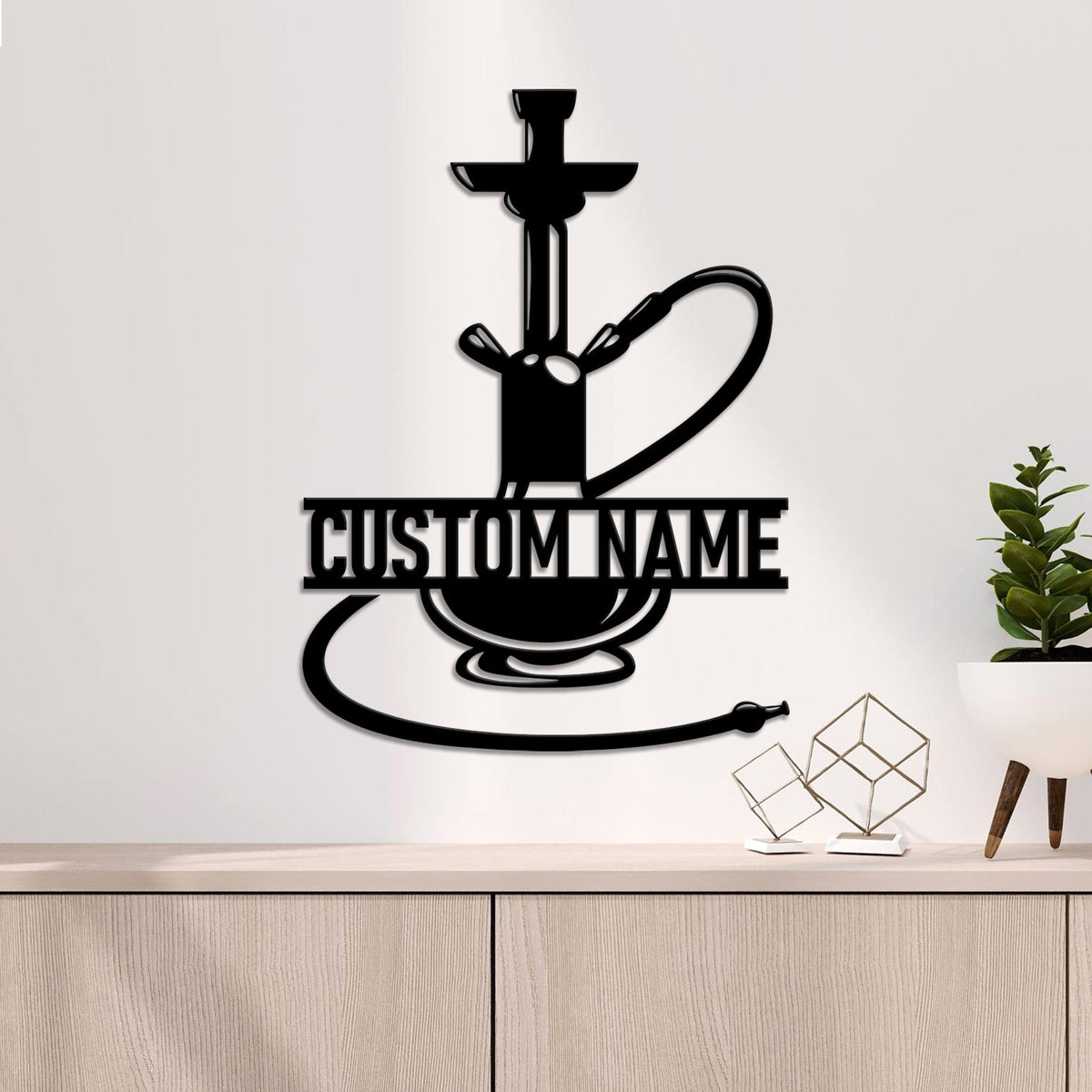 Custom Shisha Hookah Metal Wall Art LED Light Personalized Smoke Shop Name Sign Home Decor Hookah Shop Decor Smoker Birthday Christmas Gift