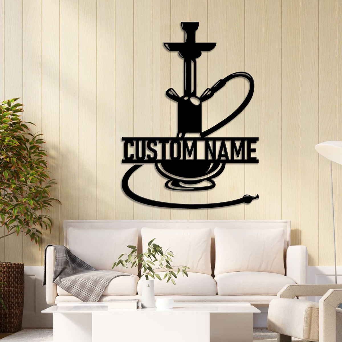 Custom Shisha Hookah Metal Wall Art LED Light Personalized Smoke Shop Name Sign Home Decor Hookah Shop Decor Smoker Birthday Christmas Gift