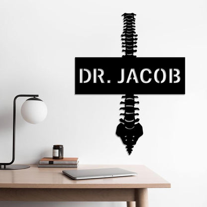 Personalized Chiropractor Metal Wall Art LED Light, Chiropractor Metal Sign, Room Decor Gift For Nurse Doctor, Chiropractic Gifts, Xmas Gift