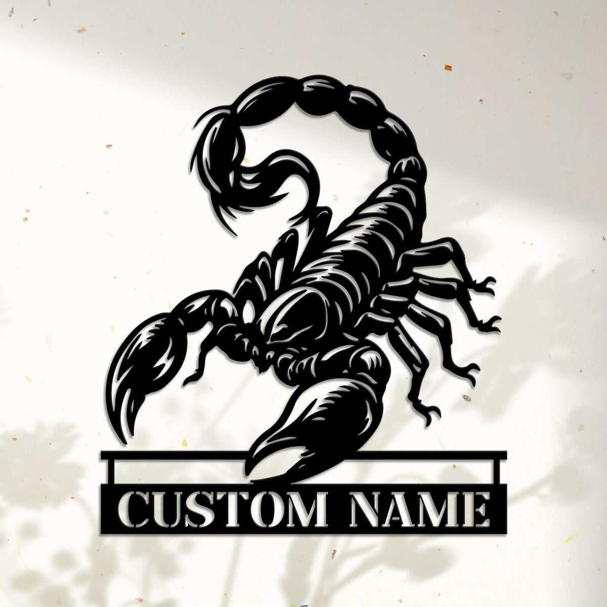 Custom Scorpion Metal Wall Art LED Light, Personalized Scorpion Name Sign, Scorpion Metal Sign Kid Nursery Decor Birthday Gift Xmas Gift