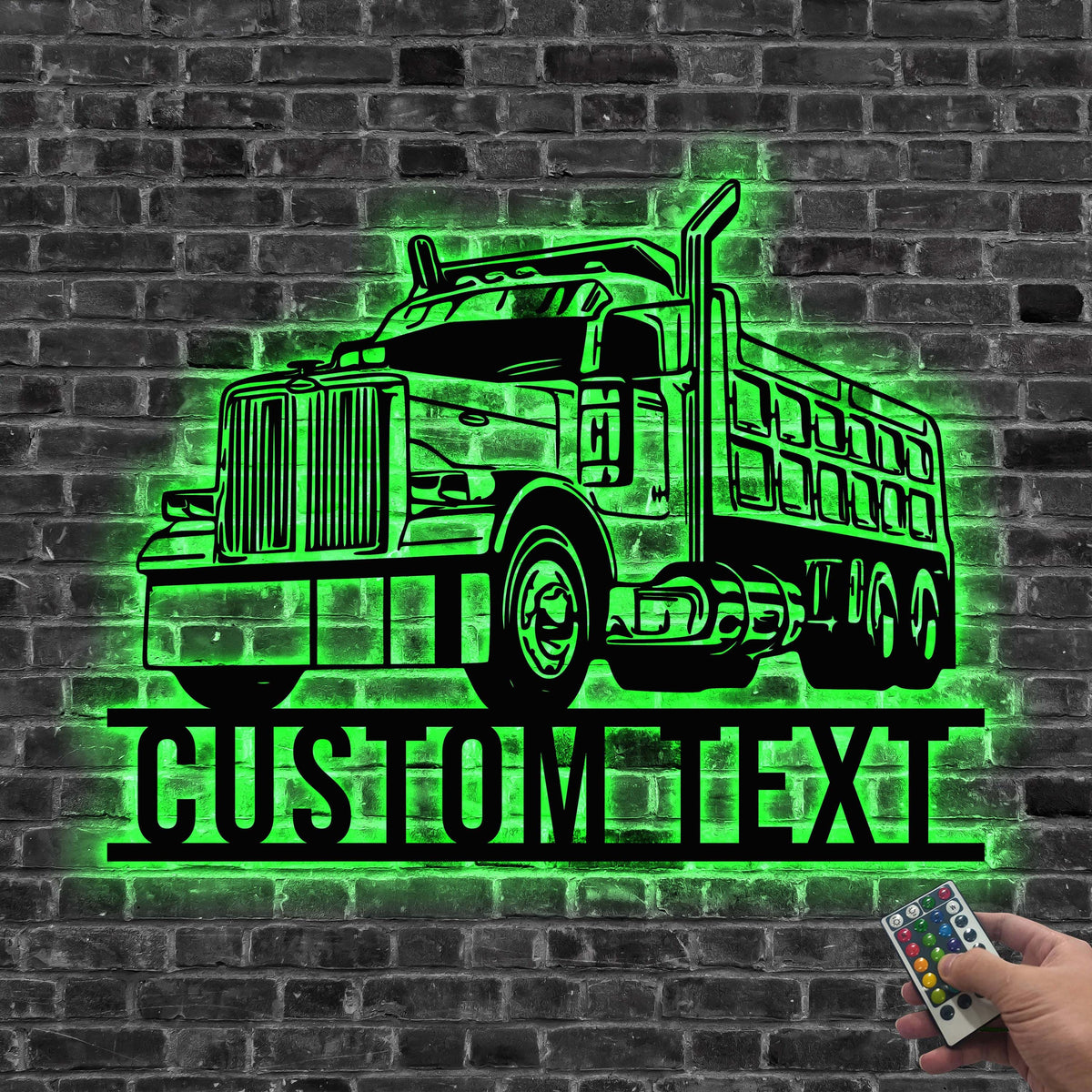 Custom Semi Truck Driver Metal Wall Art LED Light Personalized Truck Driver Name Sign Home Decor Vehicles Decoration Xmas Gift Dad Gift