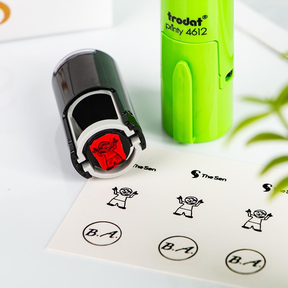 Loyalty Card Stamp, Custom Your Own Logo Stamp, Self Inking Small Round Stamp, 12 mm, Custom Loyalty Card Stamp, Mini Stamp, Loyalty Stamp