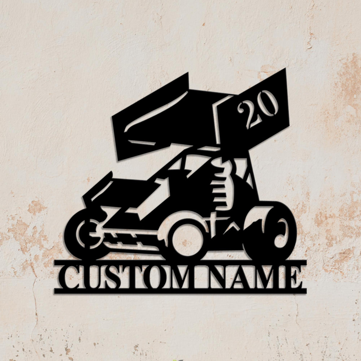 Personalized Sprint Car Metal Wall Art LED Lights, Sprint Car Metal Signs, Garage Wall Decor, Sprint Car Wall Hanging, Xmas gift for dad